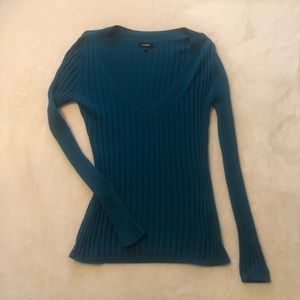 Express large teal sweater